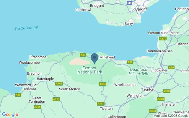 Kaart met locatie Exmoor National Park